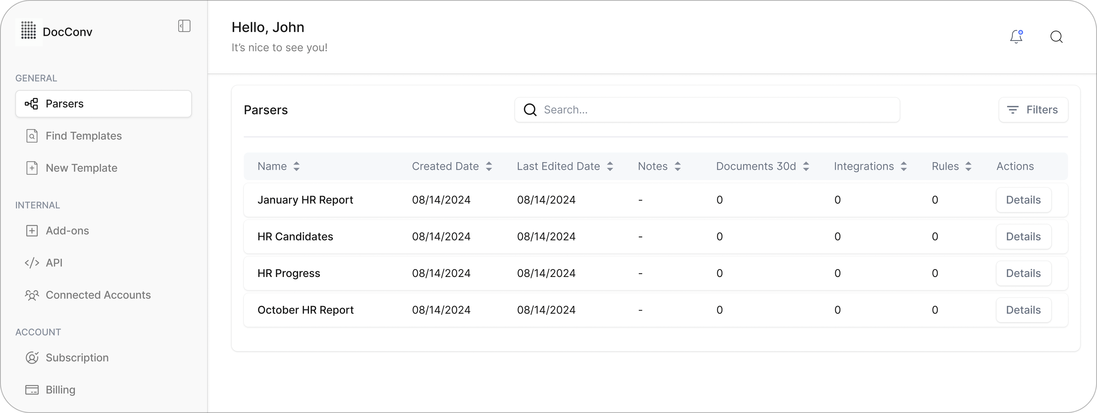 Parsemint Dashboard Image